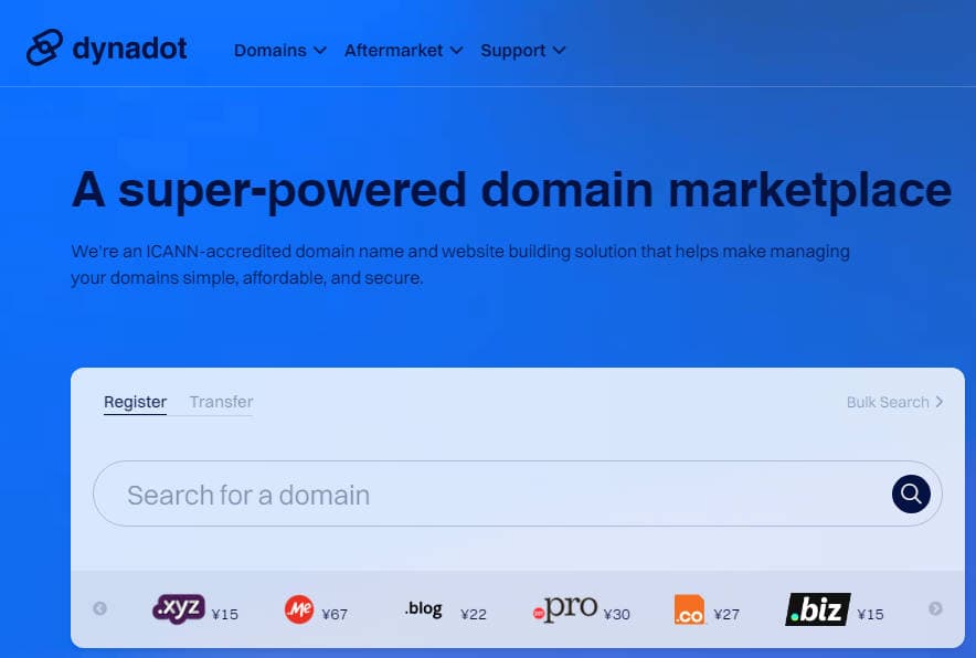 dynadot域名注册购买简单流程